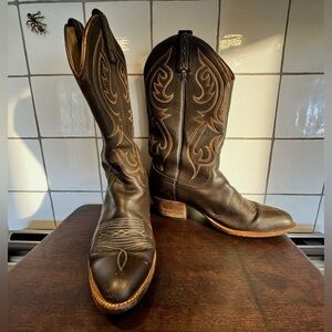 Dan Post Brown Western Leather Cowboy Boots sz 10